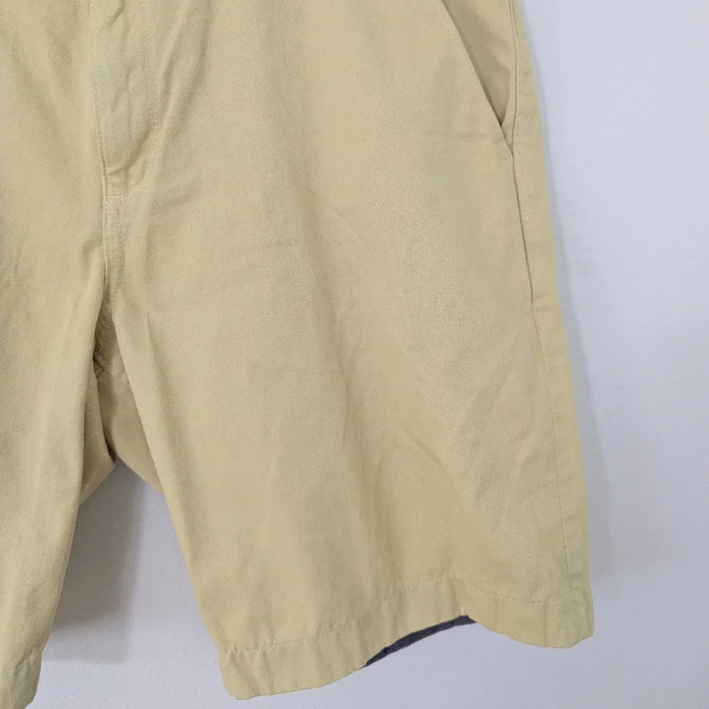 Ted Baker London Classic Flat Front Shorts Chino Pastel Yellow Khakis Size 38R